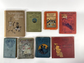 Rare Antique - Group Of (8)hard Cover Children's Books