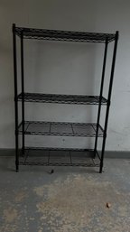 Black Metal Wire Storage Shelf