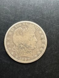 1907-O Silver Barber Half Dollar