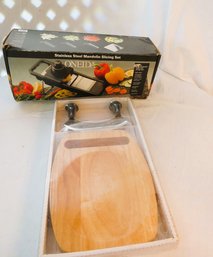 Oneida Stainless Steel Mandolin Slicer And Cheese Board