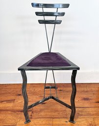 A Post Modern Welded Steel Studio Side Chair (Artisan Signed On Base)