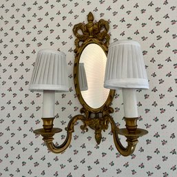 A Bronze Gilt Double Sconce With Mirror - RM 2B