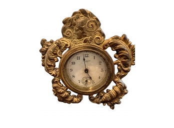 Small Antique Brass Clock- New Haven , Ct