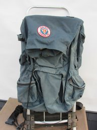 Vintage LL Bean Hunting/Hiking/ Hike Pack  Aluminum Frame  Blue Backpack