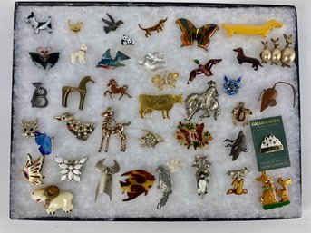 Over 30 Vintage Pins And Brooches! Animals