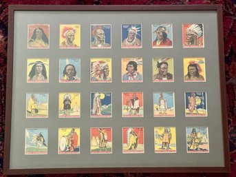 Indian Chewing Gum Framed Trading Cards, Circa 1933