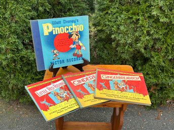Vintage Records: Pinocchio, Little Red Riding Hood, Gingerbread Boy & Cinderella