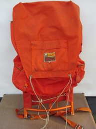 Academy Bonanza Hiking Aluminum  Frame Nylon  Backpack Model 3733 Orange