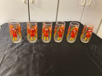 Vintage Set Of 6 Burger King Glasses