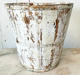 A Rustic Wood Wastebasket