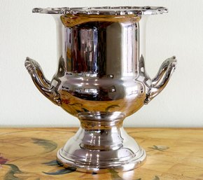 A Vintage Silver Plated Brass Urn Form Champagne Bucket