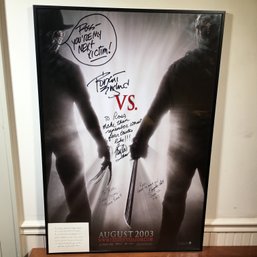 Incredible Signed FREDDY VS JASON Movie Poster - Robert Englund - Monica Keena & MORE ! - Custom Framed