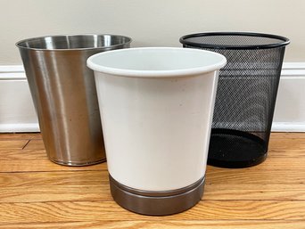 A Trio Of Wastebaskets