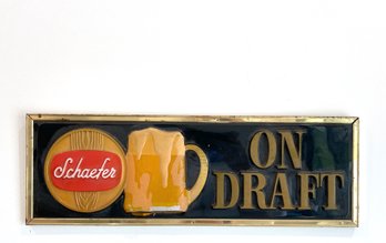 Vintage Schaeffers Drafy Beer Wall Sign Or Can Be Standee