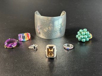 A Small Assortment Of Vintage Costume Jewelry