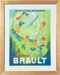 An Authentic Vintage Brault Limonade 1930's Advertising Print, Ph. H. Noyer