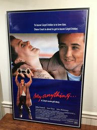 Amazing Signed Movie Poster SAY ANYTHING Signed  By Legendary Director CAMERON CROWE - Amazing Poster !