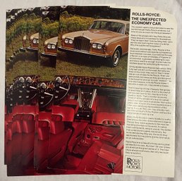 Vintage Rolls-Royce Single Page Advertisement