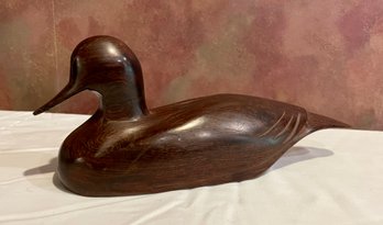 Hand Carved Ironwood Duck Sculpture