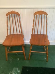 Pair Of High Back Side Chairs #7