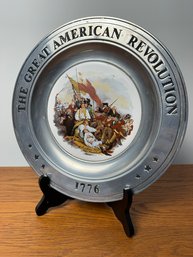 The Great American Revolution ~1776 ~ Pewter Plate 'Battle Of Bunker's Hill'