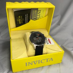 Beautiful $695 INVICTA S1 RALLY CHRONOGRAPH -gray Dial - Black Silicone Strap - Great Looking Watch (#8)