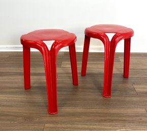 70s Henry Massonnet For Stamp Stackable Tripod Stool Set Of 2