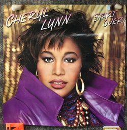 Vintage 1987 Cheryl Lynn Start Over Lp R&B Dance Music Promo Record Store Poster