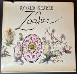 Vintage 1977 Book- Zoodiac By Ronald Searle - Illustrated Zodiac With Animals - First American Edition