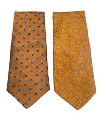 Orange Silk Ties From England- Ted Baker With Tags And Stephen Kempson Bespoke Clothier