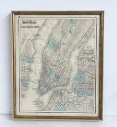 Beautifully Framed Map Of New York City