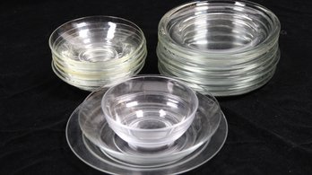 ARROROC CLEAR GLASS PLATE SET FRANCE