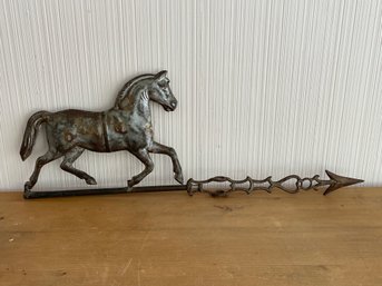 Americana Antique Folk Art Equestrian Weathervane Trotting Horse