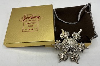 NEW Thirty Sixth Annual Gorham Sterling Snowflake Ornament ~ 2005 ~ Box & Flannel Bag