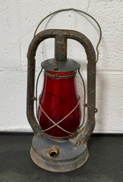 Vintage Dietz Monarch Lantern ~ Fitzall Red Globe  ~