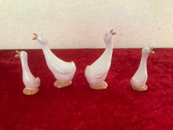 Geese Figurines Lot Of 4