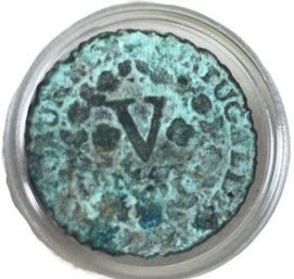 Ancient 'V' Bronze Coin