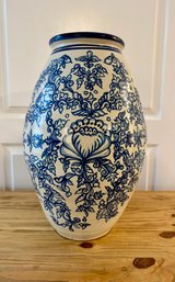 Glazed Ceramic Floral Vase