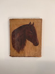 Vintage Horse Oil Painting