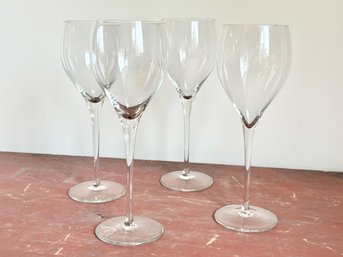 Set Of 4 - Crystal Wine Glasses