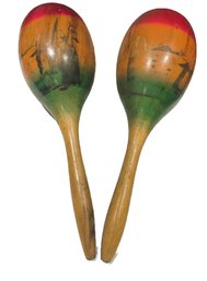 Pair Of Vintage Maracas