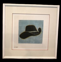 Framed And Matted Rodeo Girl III Cowboy Hat