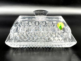 A Waterford Crystal Lidded Butter Dish