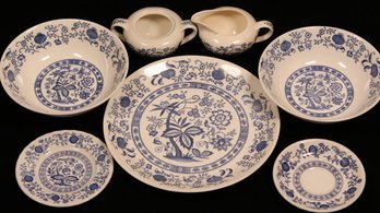 RARE BLUE LEAF & HORIZON PLATE SET