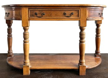 A Fine Turned Maple Bow-Front Server In French Provincial Style
