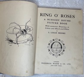 Vintage Nursery Rhyme Picture Book - Ring O Roses By L Leslie Brooke - Illustrated - Frederick Warne London