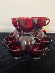 Anchor Hocking Royal Ruby Punch Cups