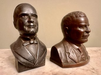 Small Metal Presidential Busts - Teddy Roosevelt & McKinley