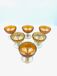 Vintage Carnival Glass Sherbet/dessert/ice Cream Dishes