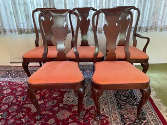 Set Of Five Dinning Chairs By Baker Furniture.